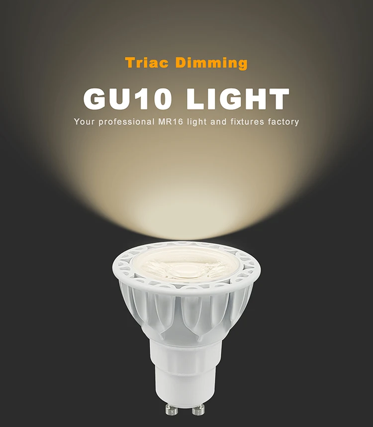 10 Pack GU10 LED Bulb, 7W 36° Narrow Beam Angle, Triac Dimmable Spotlight, 220V COB Chip Direct Price for Home and Shop Lighting