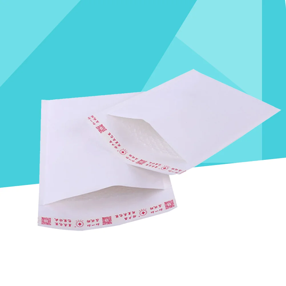 Branco Kraft Envelopes para Mailing, acolchoado Mailers decorativos, Pearl Film Filling