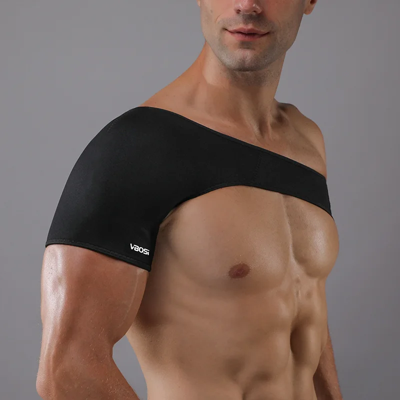 1 Pc Shoulder Brace Support Breathable Elastic Shoulder Support Rotator Cuff Brace Adjustable Fit Left & Right Arm for Men Women