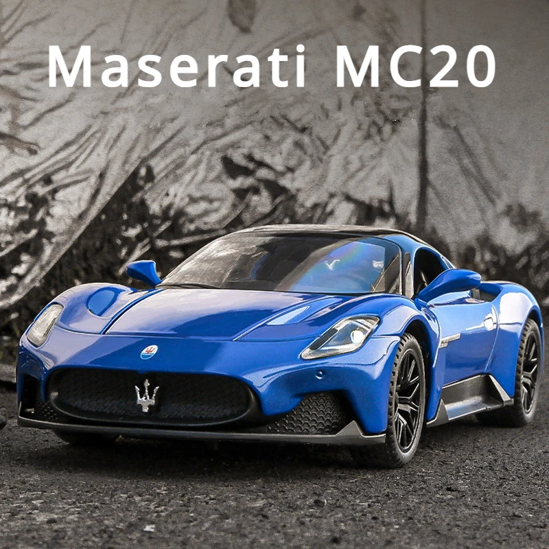 1:32 Maserati MC20 Alloy Sports Car Model Diecast Metal Simulation Toy Car Model Collection Sound and Light Children Gift