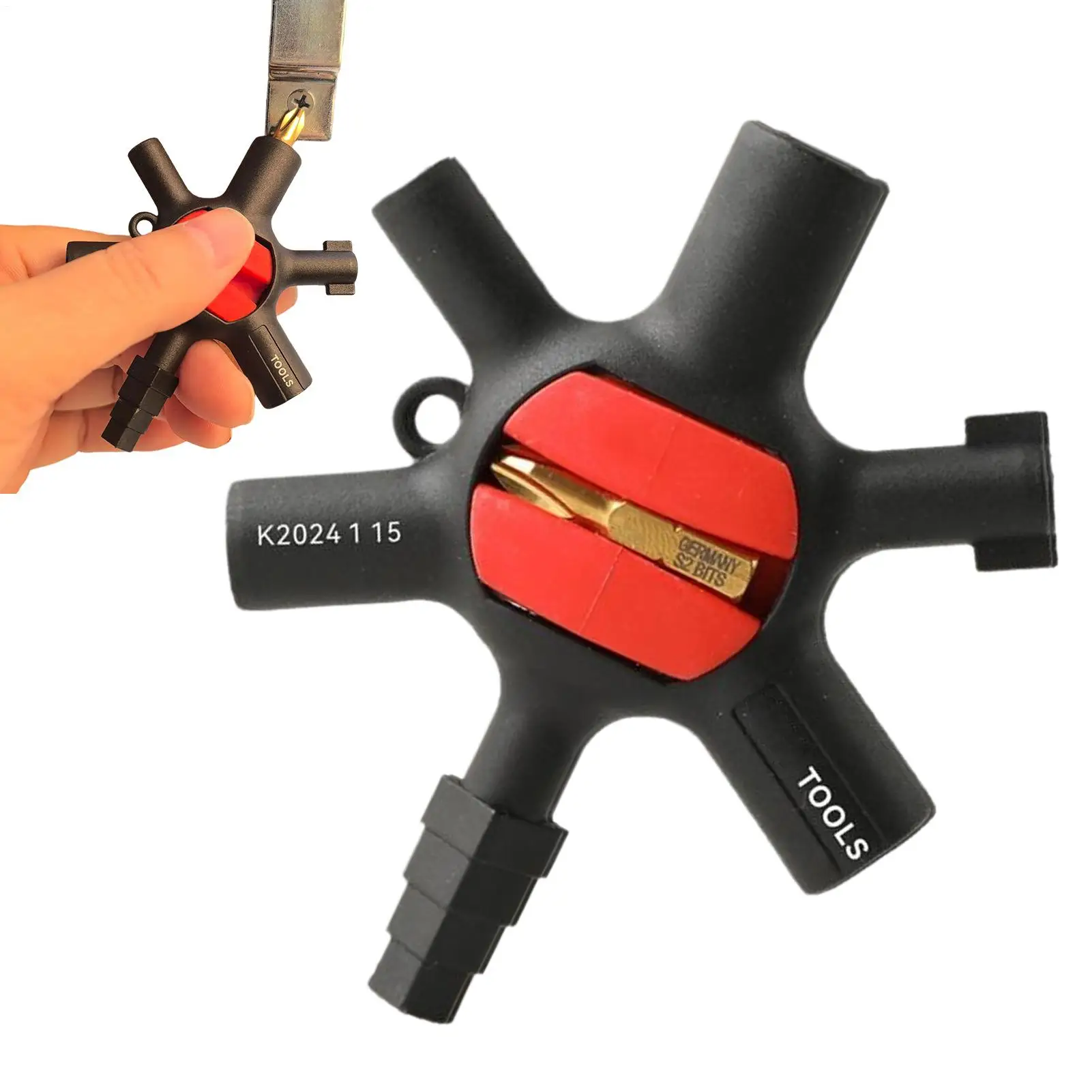 9 in 1 Electrical Panel Key Multi Function Universal Portable Utility Tool Elevator Pump Room Water Meter Box Pipe Valve