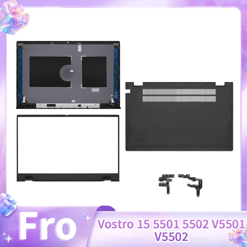 For Vostro 15 5501 5502 V5501 V5502 Laptop LCD Back Top Cover Front Bezel Hinges Lower Bottom Case