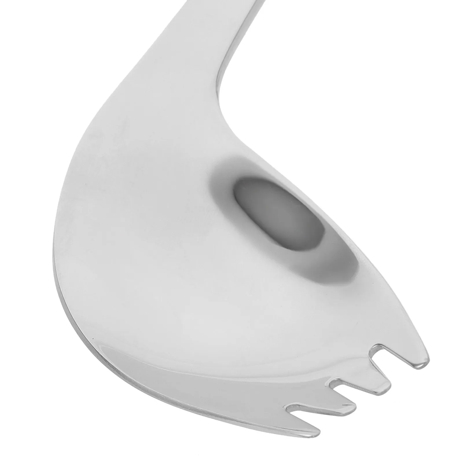 Right Handed Adaptive Curved Fork Spoon Long Handle Angled Utensil for Elderly Disabled Seniors Feeding Assistive Device