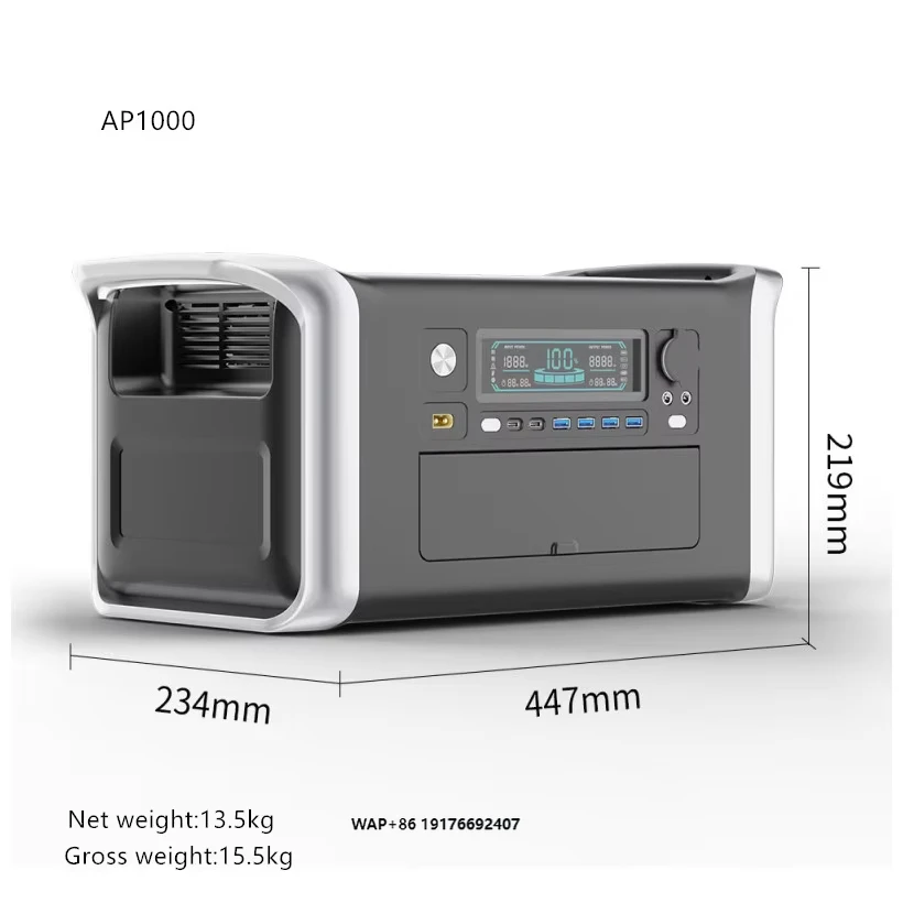 Camping 110v 220v Solar Portable Power Station for Emergency Power Supply 1500w 2000w Lifepo4