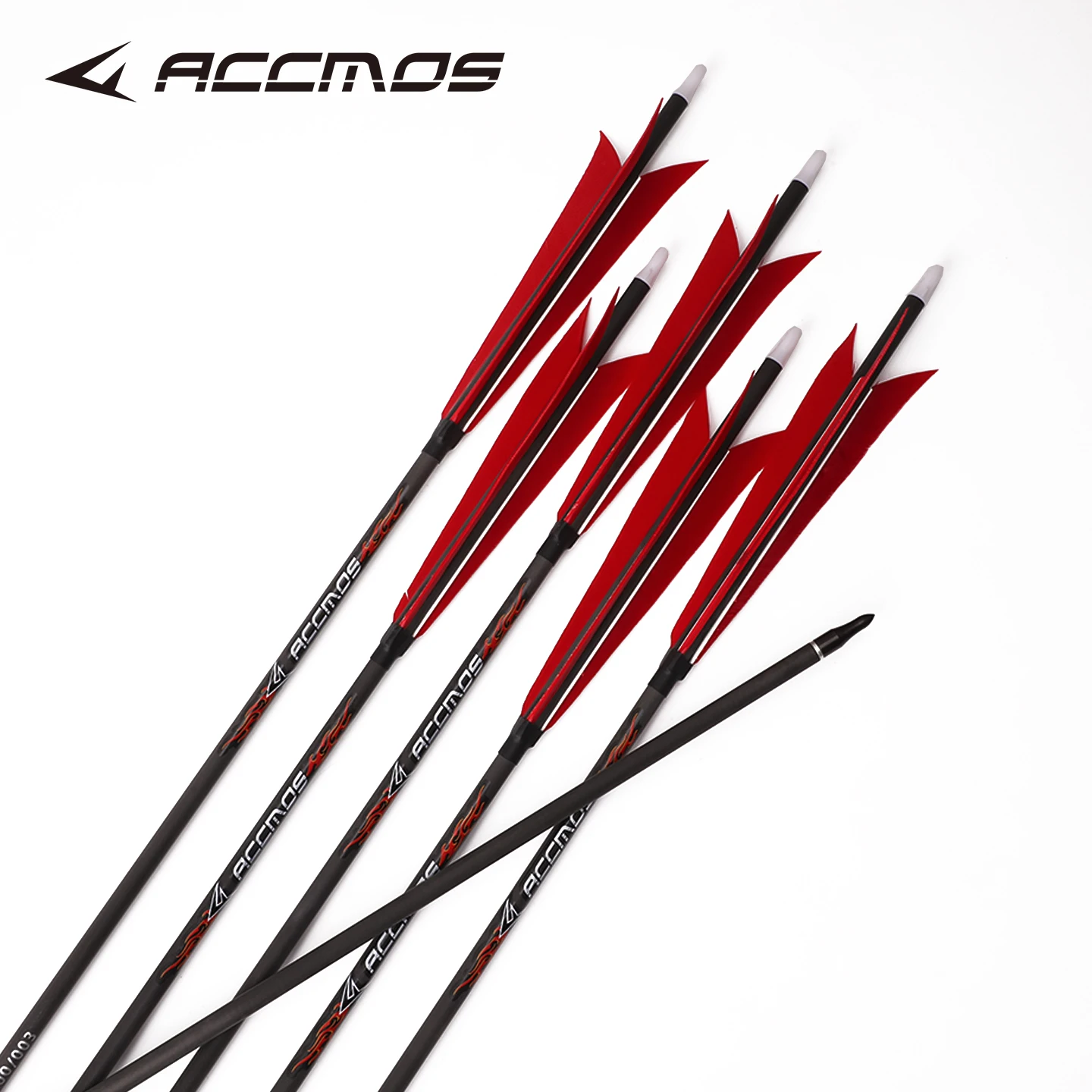 جديد صحيح ريشة السهم ID6.2 الكربون النقي السهم الهدف السهم اطلاق النار الصيد التدريب العمود الفقري 250-800 الأحمر على شكل ريشة بيضاء نوك #5