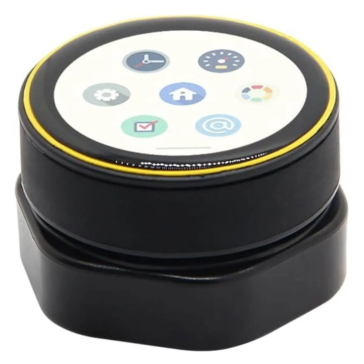 [AC18 Digital]/T-Encoder-Pro Rotary Encoder Wireless Module Development Board with 1.2 Inch AMOLED Touch Display (Yellow Border)