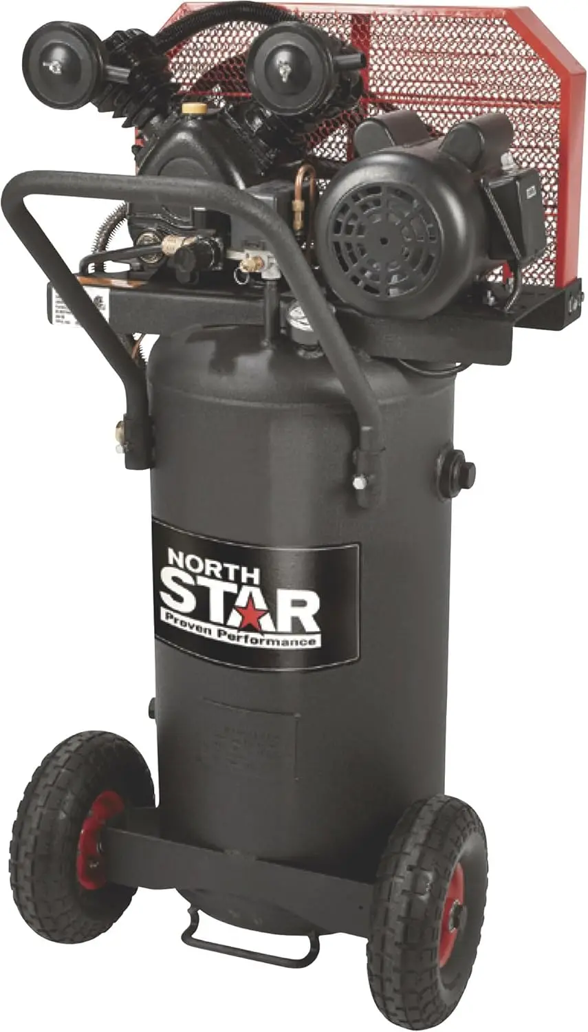 Single-Stage Portable Electric Air Compressor - 2 HP, 20-Gallon Vertical, 5.0 CFM