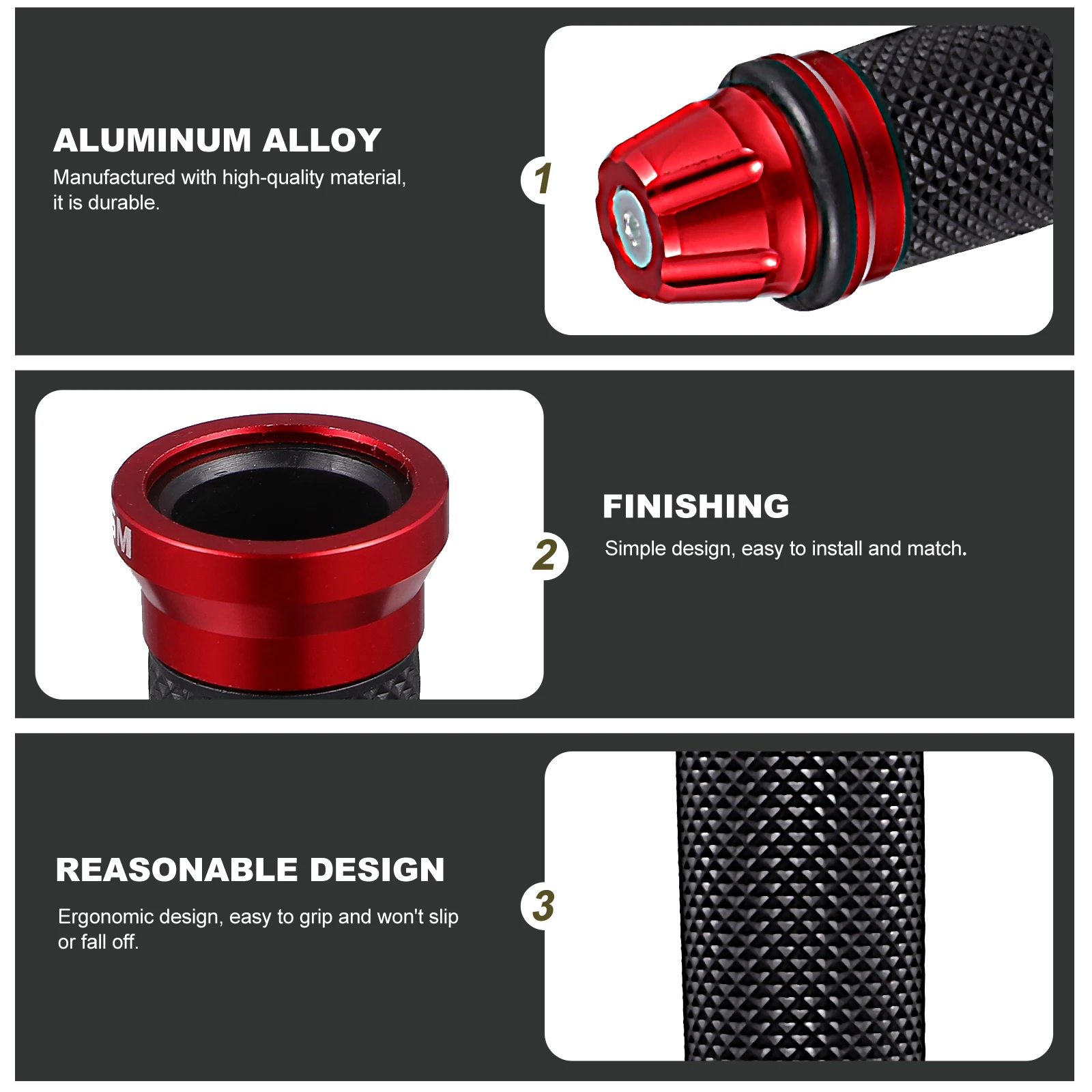 

1 Pair Universal Motorcycle Handlebar Grips Anti-Slip Durable Comfortable Replacement Motorbike Accessories Cover Bar End