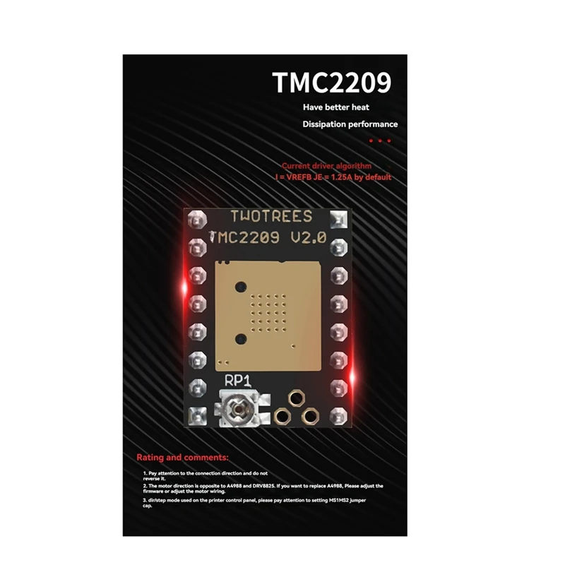 TMC2209 V2 Stepper Motor Driver 2,5A Uart Ultra Senyap untuk Printer 3D untuk Motherboard MKS Gen L, SKR V1.3 & V1.4