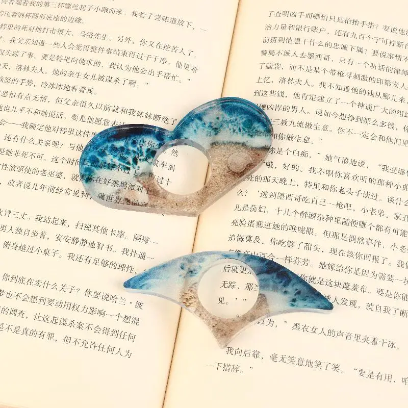 【Nice】1/2Pcs Creative Ocean Beach Book Page Holder Reading Aid Thumb Book Support Book Expander School Supply Convenient Resin