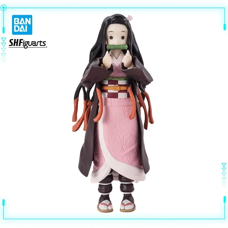 Bandai Original Genuine Anime Demon Slayer Kimetsu No Yaiba Kamado Nezuko S.H.Figuarts 13cm Model Figurki akcji Zabawka Prezent świąteczny