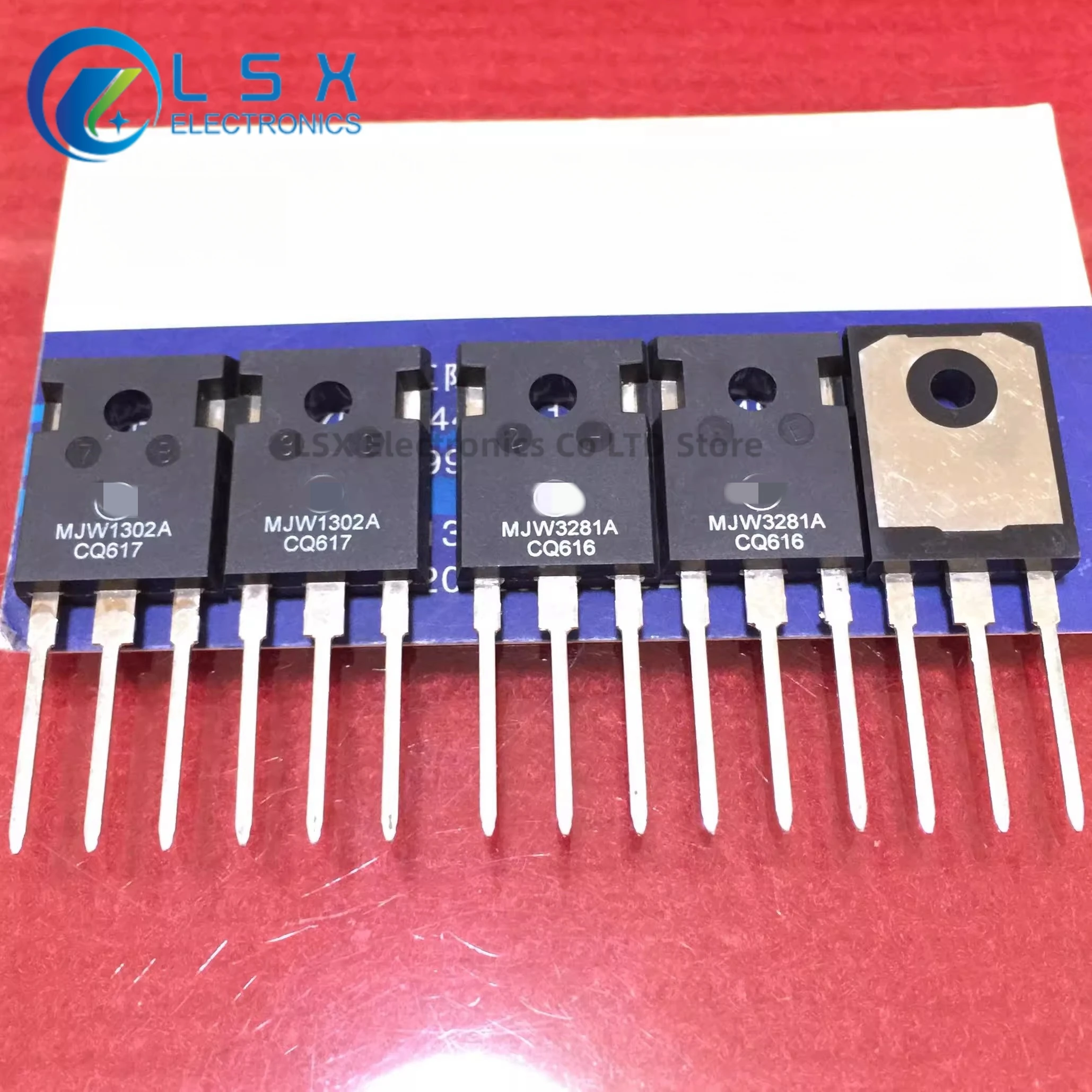 New Original 5Pairs(10PCS) MJW1302A MJW1302 + MJW3281A  MJW3281 TO-247/TO-3P 15A 250V 150W NPN PNP Silicon Power Transistor