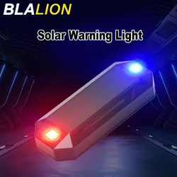 BLALION Luz de advertencia LED solar para coche, paseo nocturno para motocicleta, vehículo eléctrico, luz trasera de bicicleta, luz de advertencia estroboscópica antitrasera