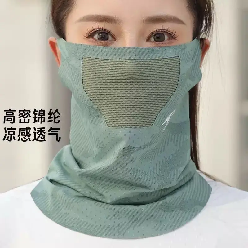 Breathable Cooling High Density Nylon Fishing Face Mask Sun Protection Neck Gaiter For Adults Outdoor Camping Hiking Cycling