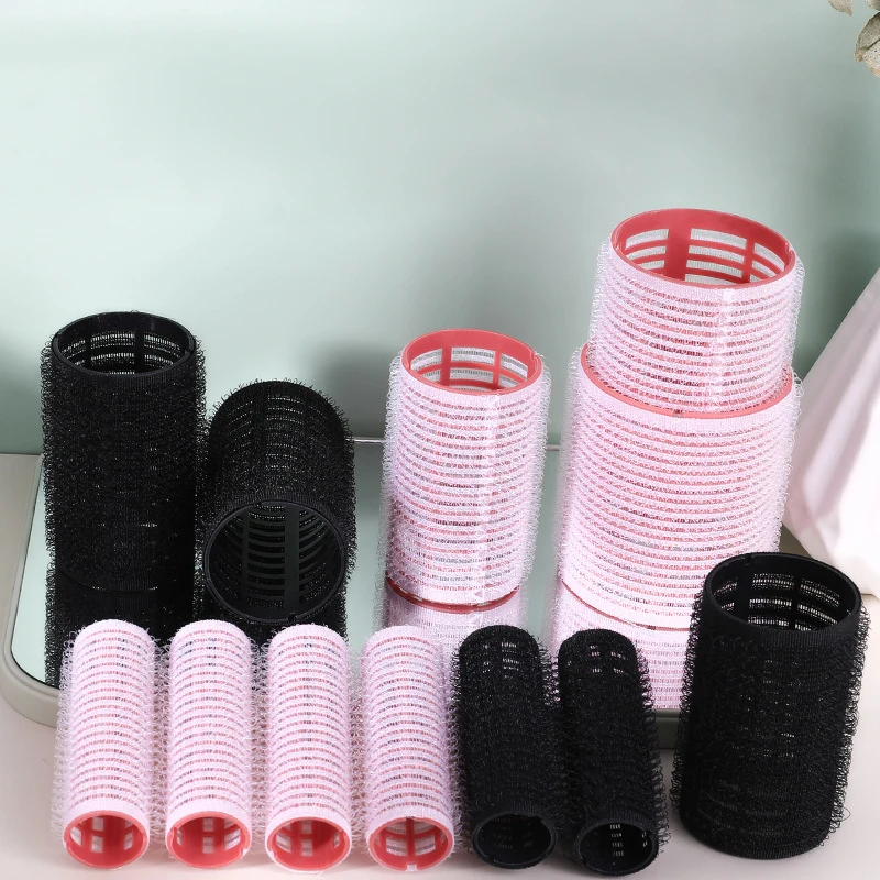 6pcs Hair Roller Set Self Grip Heatless Hairs Curler Different Size No Heat Self-adhesive Curling Hairdressing Styling Tool