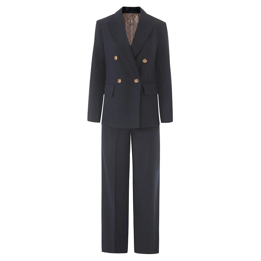 New autumn high-end two-piece suit jacket set fashionable elegant workwear for commuting pant sets traf 2025 femme blazer mujer