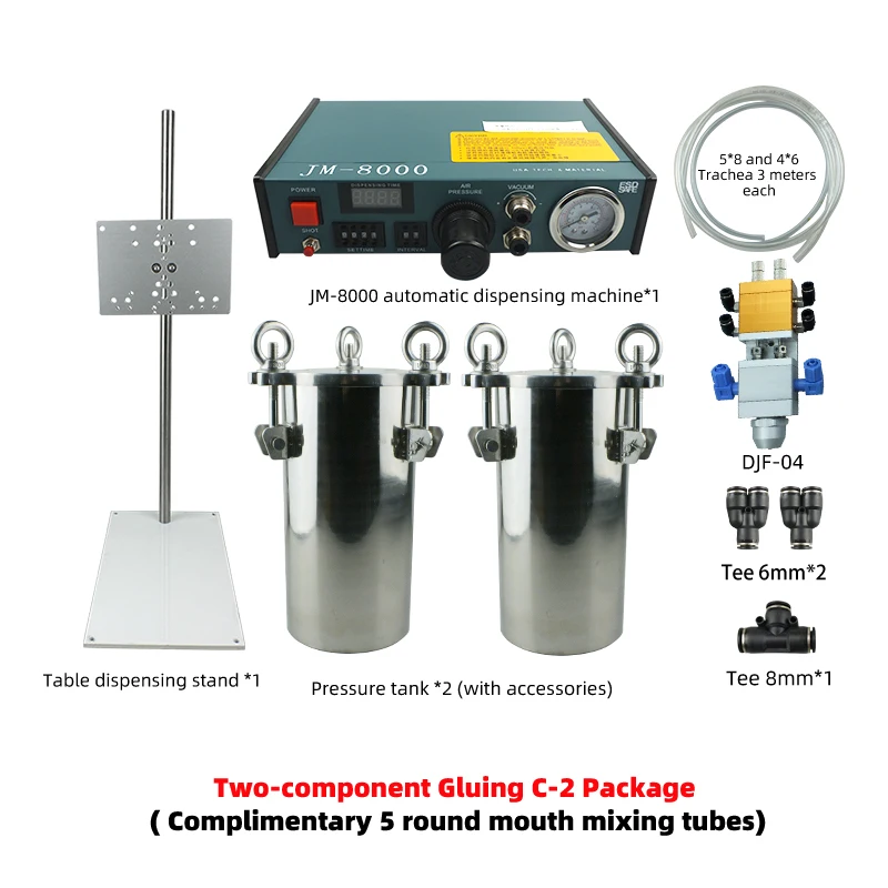 Riempitrice per colla AB a doppio cilindro con membrana a ventosa a due componenti Nuova condizione per attrezzature per l'imballaggio e incollaggio