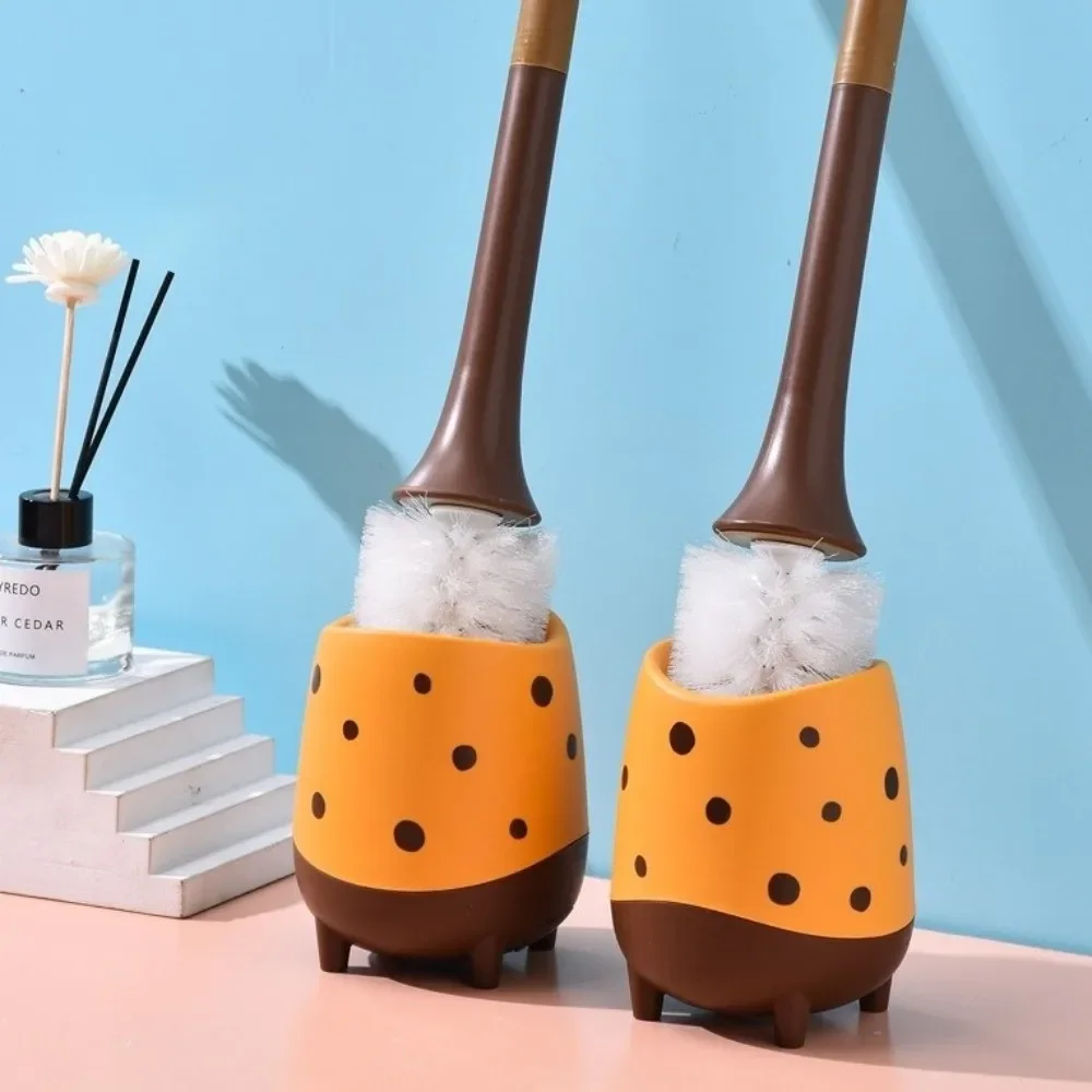 

Toilet Cleaning Brush Home Cleaning Cartoon Toilet Brush Giraffe Shape Removable Long Handle Brush Dense Bristle Head Plastic