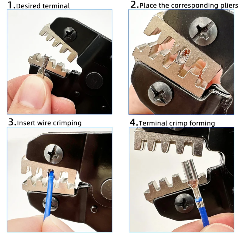 Imagem -06 - Terminal Crimping Alicate Kit Pressionado Ferramentas Eletricista Terminais Elétricos Crimper Jaws Sn58b Sn48b