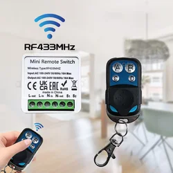 433MHz Wireless Remote Control Light Switch 16A 4 Key RF Relay Receiver Timer Breaker Wall Panel Switch For Lighting Led