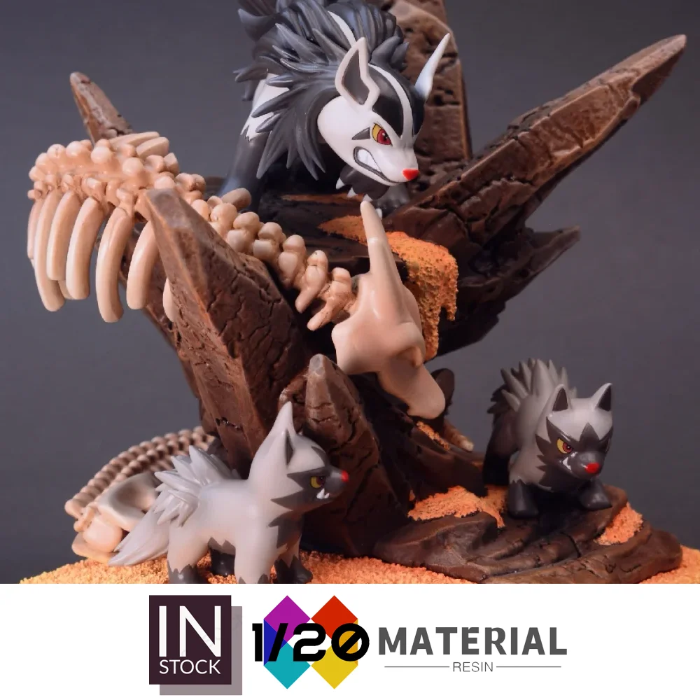 [En stock] Mundo de escala de PVC 1/20 [MINAMO] - Poochyena & Mightyena [Split RE-MENT]