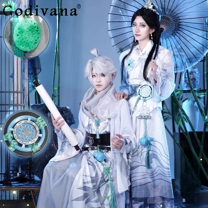 

Chinese Style Hanfu Animation Set Women Game Identity V Cos Costume Suits Men Party Antique Dealer Cosplay Outfits