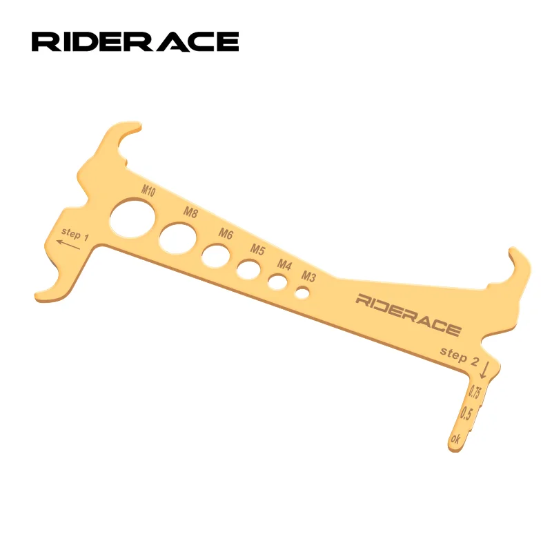 RIDERACE Bike Chain Wear Indicator Checker Bicycle Gauge Measurement Ruler Portable Road Cycling Chain Replacement Repair Tools