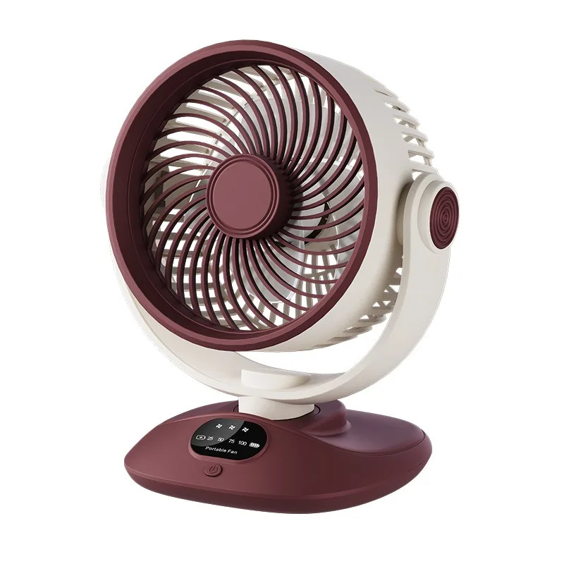 2026 Digital USB Recharge Circulation Fan Wireless Desk & Wall Dual Use Quiet Cooler For Office