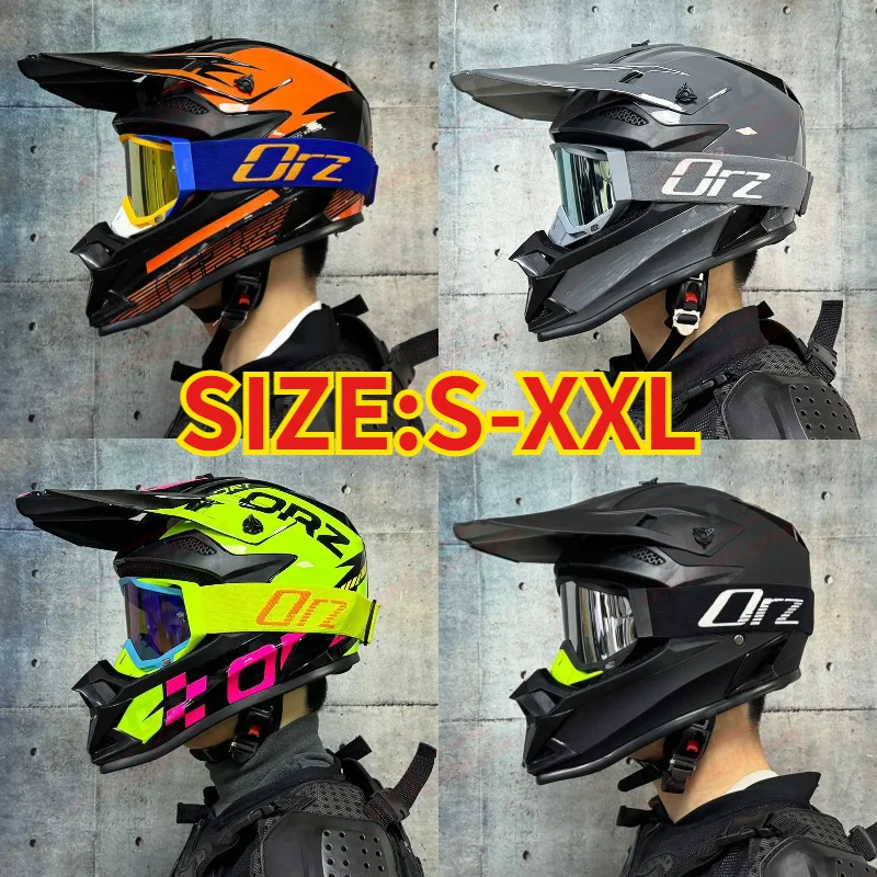 

ORZ Professional Racing Motocross Helmet, Off Road Motorcycle Helmet Cartoon for Kids, ATV MTB Dirt Bike Helmet