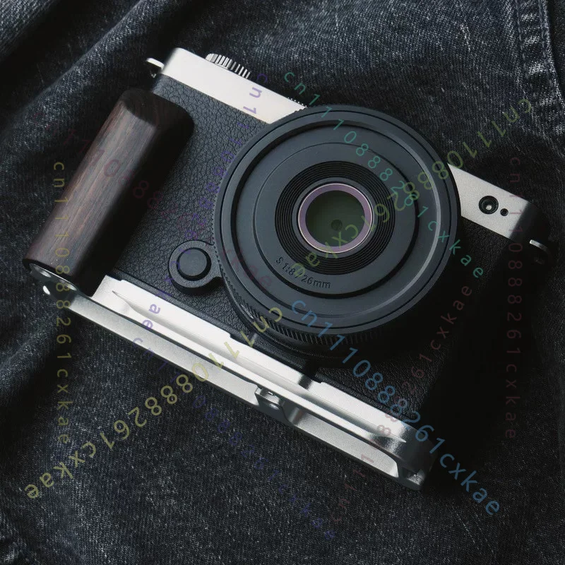 Wood Hand Grip Aluminum Alloy Base Arca‑Swiss Quick Release Camera Accessory For Panasonic S9 Mirrorless Camera