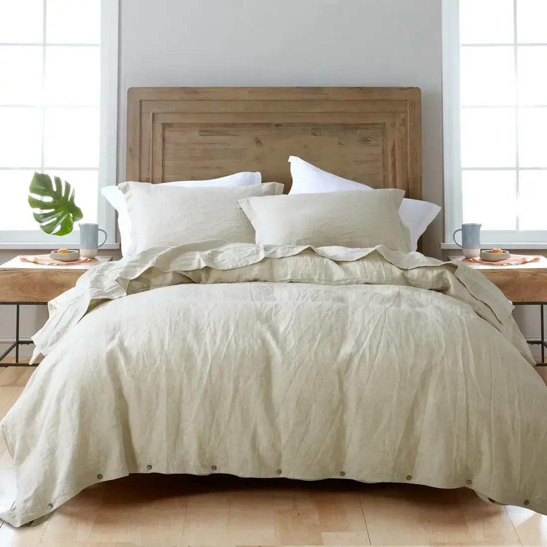 Home Textiles Bedding 100% French Linen Stone-washed Natural Duvet Cover Comfortable Quilt Comforter Cover Queen Durable Health