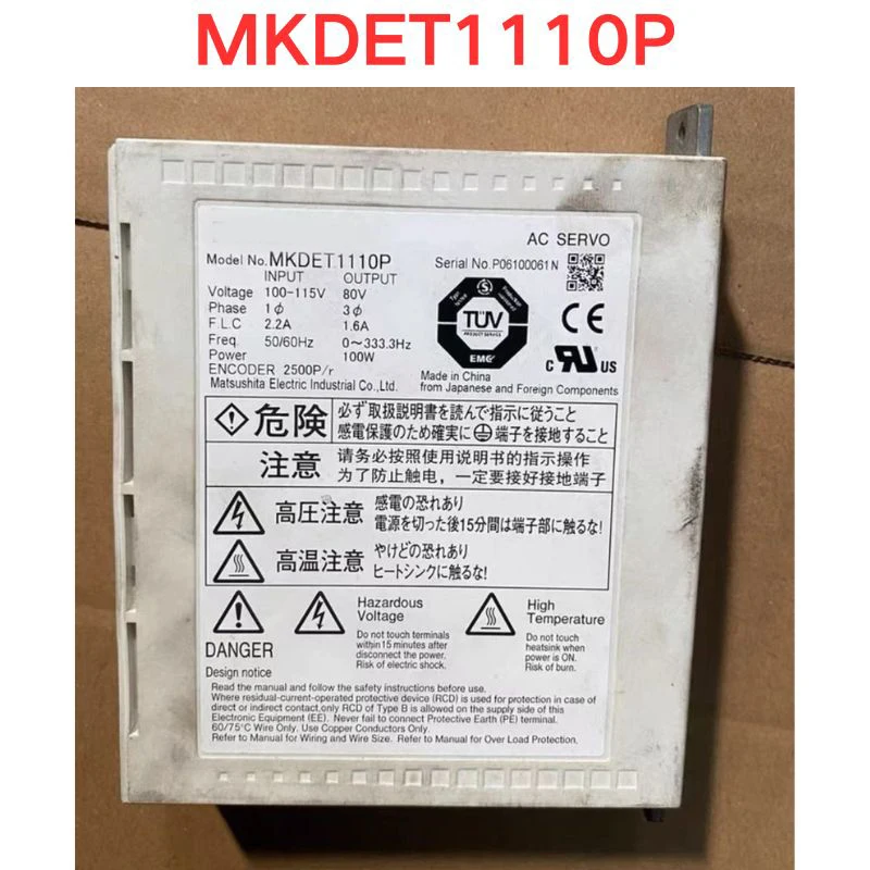 Used MKDET1110P Servo driver Function check OK