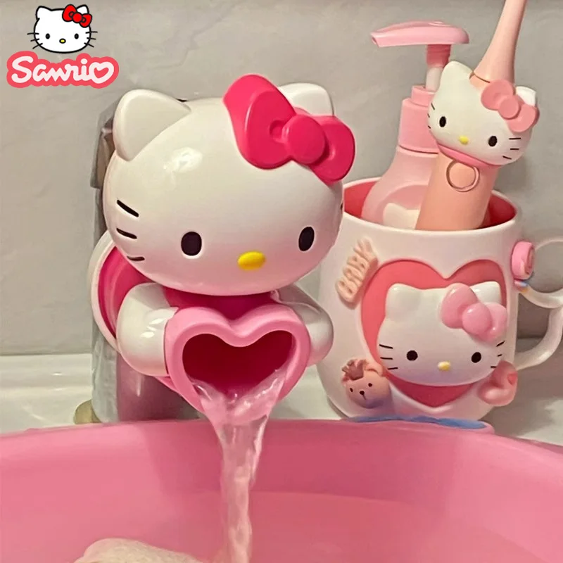 

Sanrio HelloKitty удлинитель для крана мультфильм милый водосберегающий удлинитель насадки для ванной комнаты для детей мытье рук в ванной комнате раковина подарок