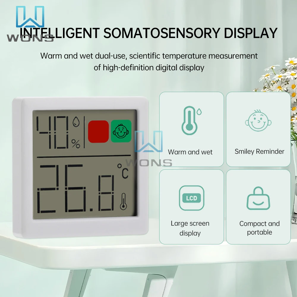 Mini Indoor Thermometer LCD Digital Temperature and Hygrometer Gauge Sensor Humidity Meter Indoor Thermometer Temperature