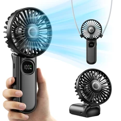 coldSky Handheld Fan Foldable Portable Fan with LED Display 3000mAh Battery Operated Mini Hand Held Fan for Travel Outdoor