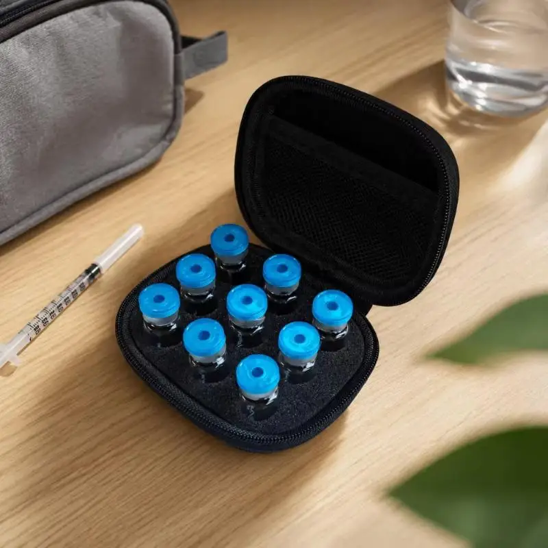 3ML Insulin-Aufbewahrungstasche mit 9 Fächern, wasserdichte Tragetasche für ätherische Öle, Reißverschluss, verschleißfester Insulin-Organizer – Detail 2