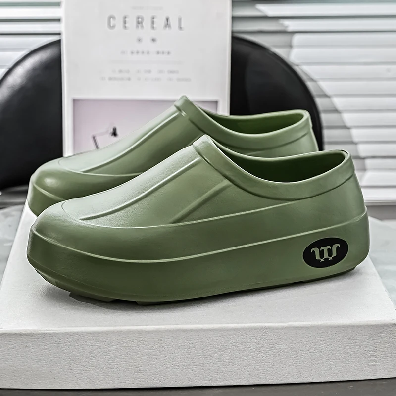 

HKDQ Chef Shoes Мужская противоскользящая маслостойкая водонепроницаемая рабочая обувь унисекс Удобная повседневная обувь на платформе для рыбалки для мужчин и женщин