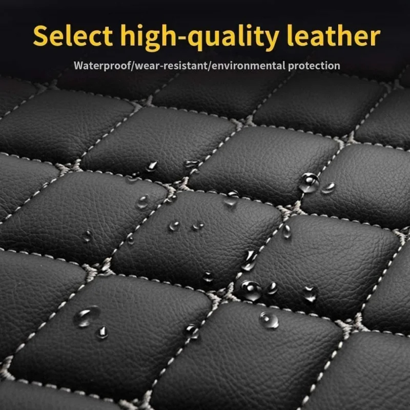 Custom For Peugeot All Models Car Flat Floor Mats Car Accessories Luxury 3D Waterproof PU Carpets Covers Non-slip Foot LHD/RHD