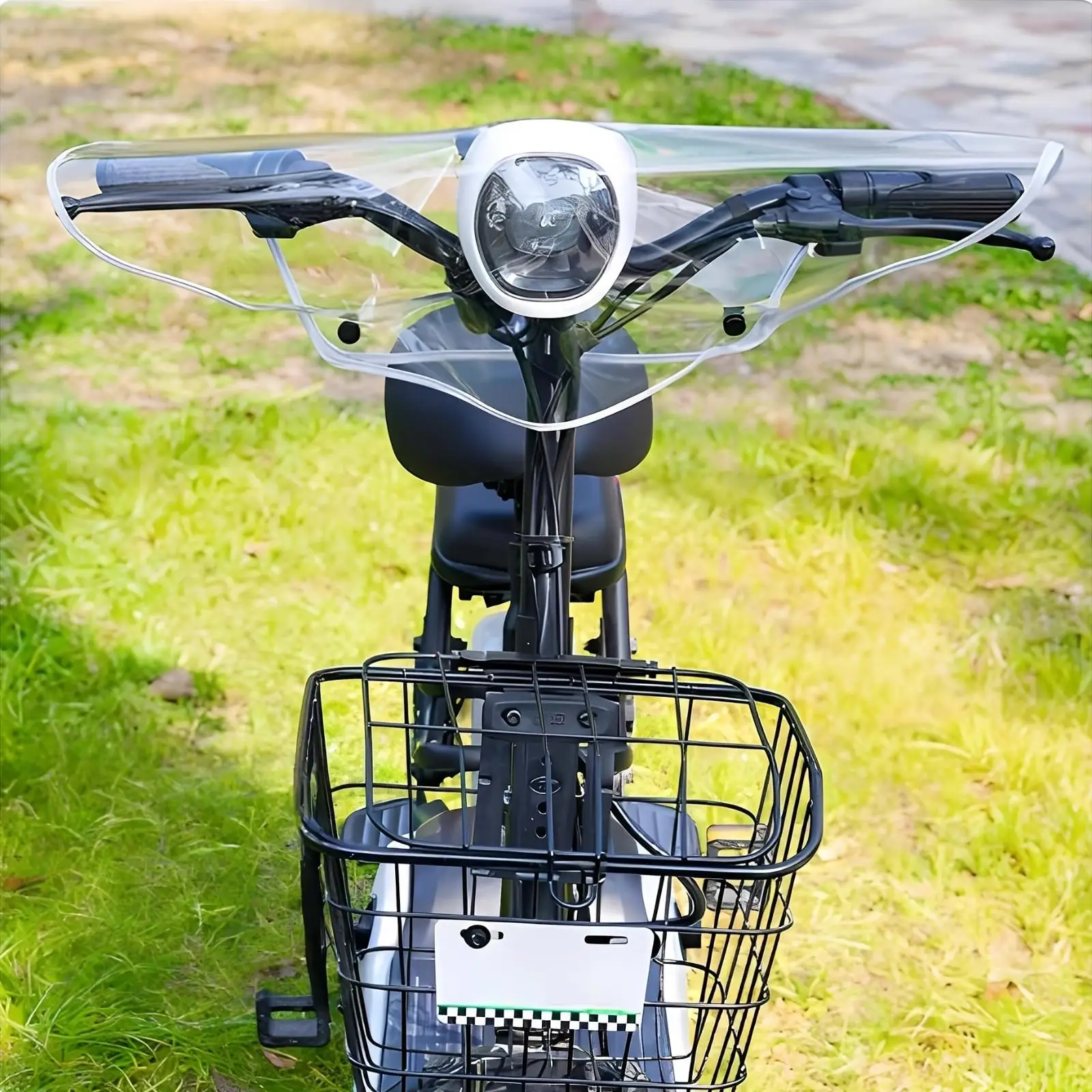 1 Stück Elektrofahrzeug-Frontregenschutz, Universeller Armaturenbrett- und Lenkerüberzug, Outdoor-Fahrzubehör-Abdeckung – Detail 4