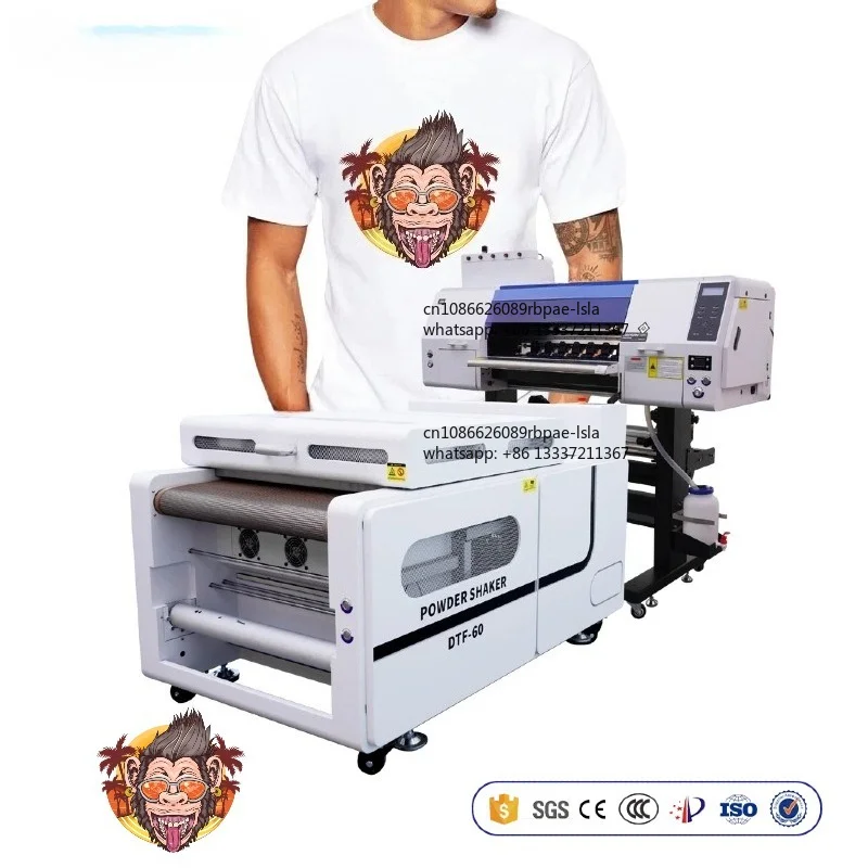 Audley Factory High-Speed DTF Printer A1 60cm Large Size Roll Roll 2pcs I3200 Print Head A3 A2 Digital Shaking Powder Machine
