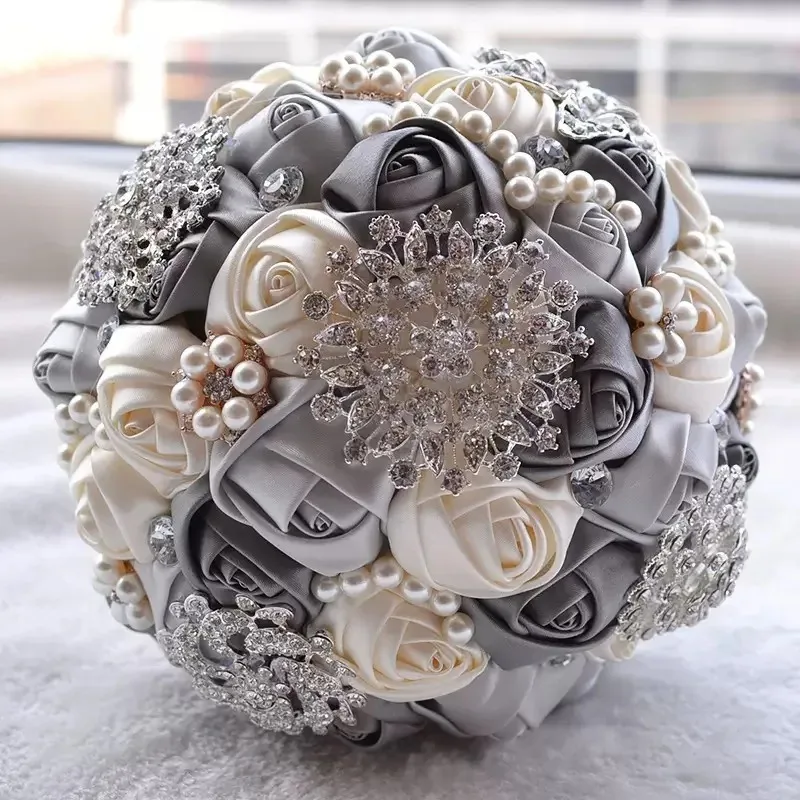 Bridal Bouquet White Elegant Outdoor Forest Wedding Ceremony Flowers