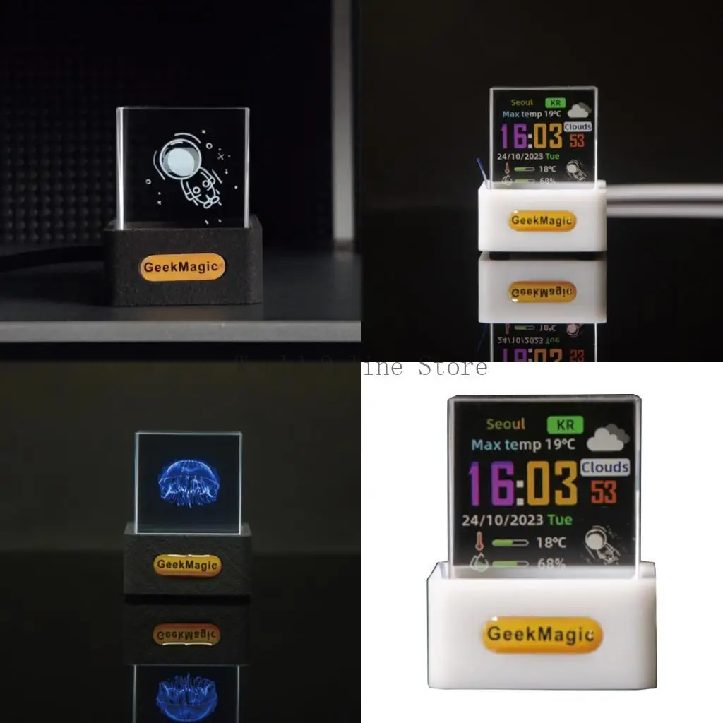 

Multifunctional Desktop Gadget Weather Trackers Stock Market Display Animated GIF Support 87HC