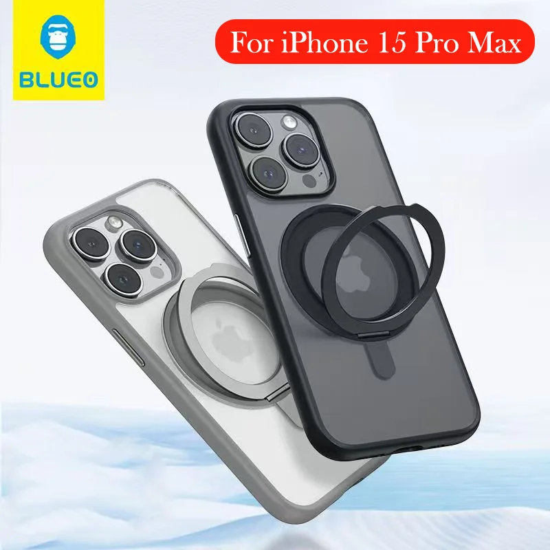

Магнитный чехол Blueo для iPhone 15 Pro Max, задняя крышка с беспроводной зарядкой для iPhone 15 Pro