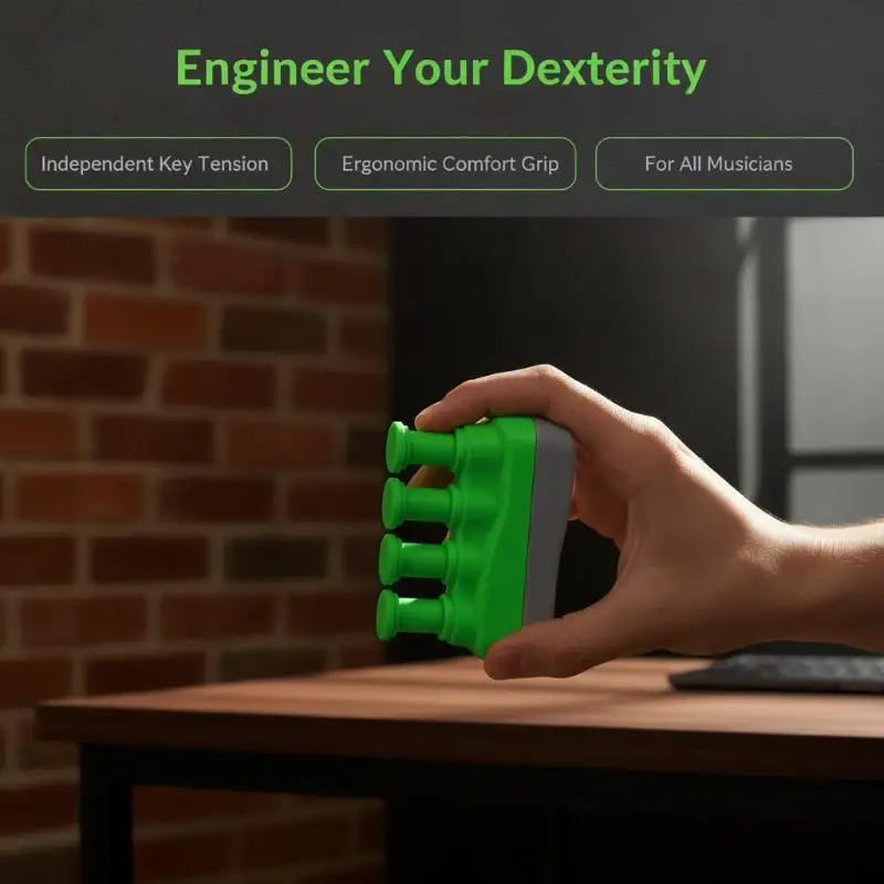 @*Guitar Hand Grip Strengthener Finger Exerciser Medium Tension Non-slip for String Instrument Players Skill Improvement