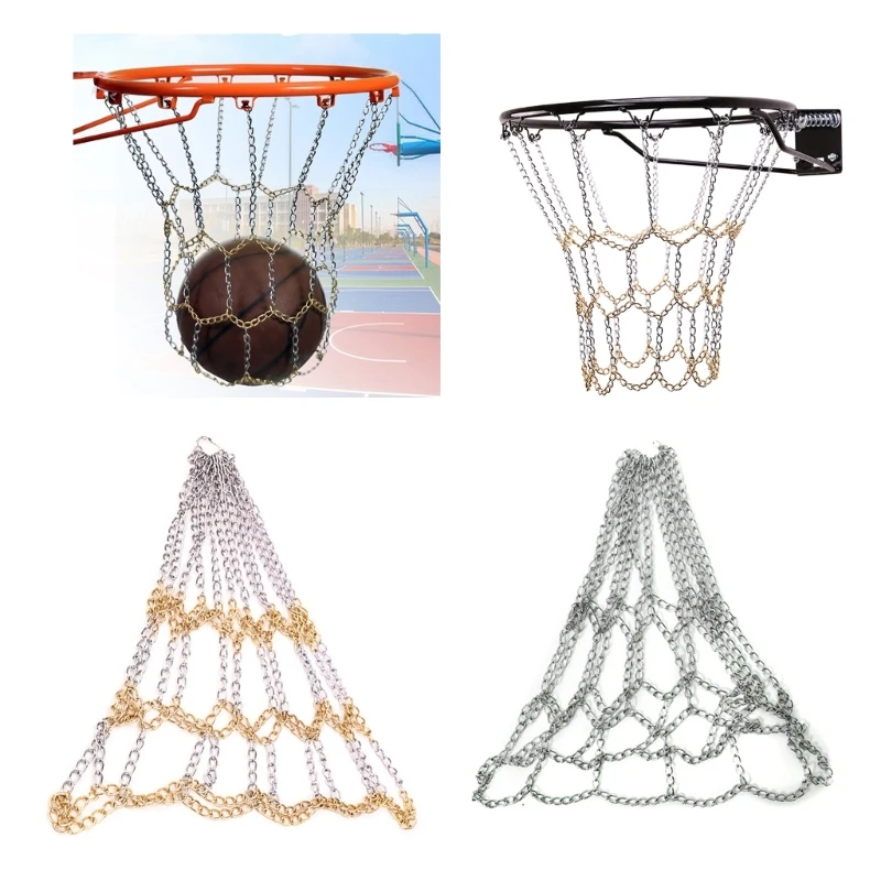 

Metal Chain Basketball Net Outdoor Goal Basketball Net for Most Standard Hoops