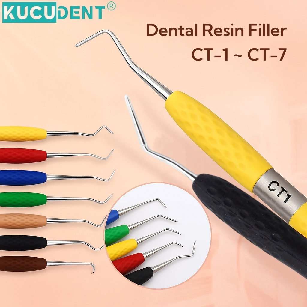 

Шпатели для стоматологической смолы, наполнитель из смолы, набор для эстетического восстановления, реставрационные инструменты с композитным наполнением, силиконовая ручка, нож из смолы