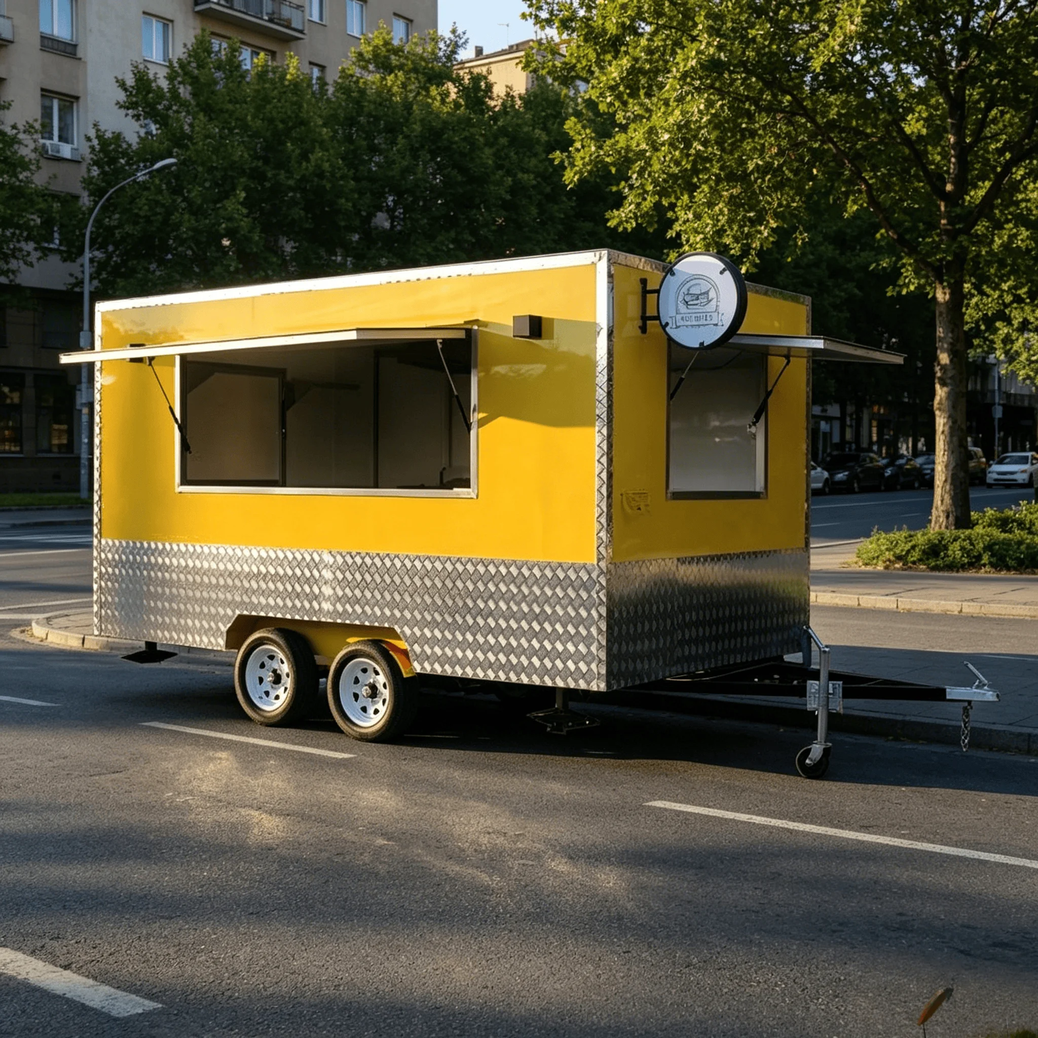 *forRetrov Commercial Remorque Mobile Food Truck for Coffee Bakery with Full Kitchen Equipment