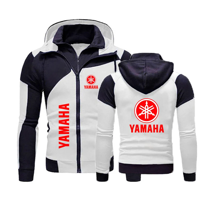 Yamaha erkek Hoodie araba logosu baskı motosiklet yarış ceket Zip kazak kazak Biker ceket Yamaha giyim erkek kırmızı Hoody