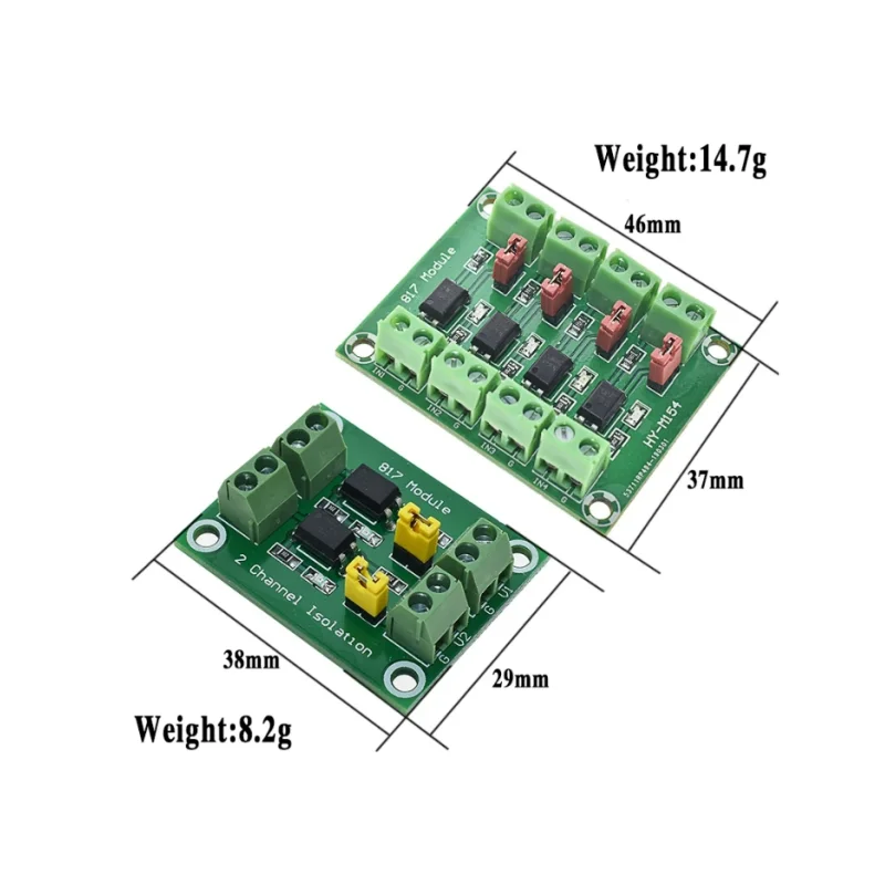 Pc817 3.6-30V 2 4 Kanaals Optocoupler Isolatieplaat Spanningsomvormer Adapter Module Driver Foto-Elektrische Geïsoleerde Module 817