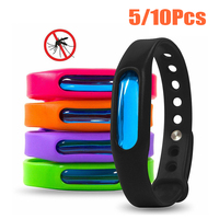 5/10pcs Anti Mosquito Pest Insect Bugs Anti Mosquito Waterproof Wristband Repeller Wrist Band Bracelet Capsule Repellent